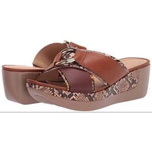 Kenneth Cole Reaction Pepea Snakeskin Wedge Sandal